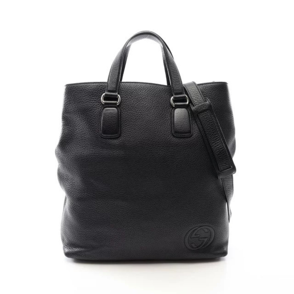 Gucci Soho Interlocking G Tote Bag Leather Black